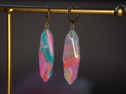 Boucles d'oreilles Klaudia - Miladora Créations - Bijoux en argile polymère et acier inoxydable