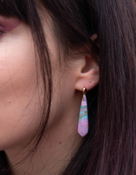 Boucles d'oreilles Monika - Miladora Créations - Bijoux en argile polymère et acier inoxydable