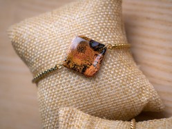 Bracelet Carré Ambre - Miladora Créations