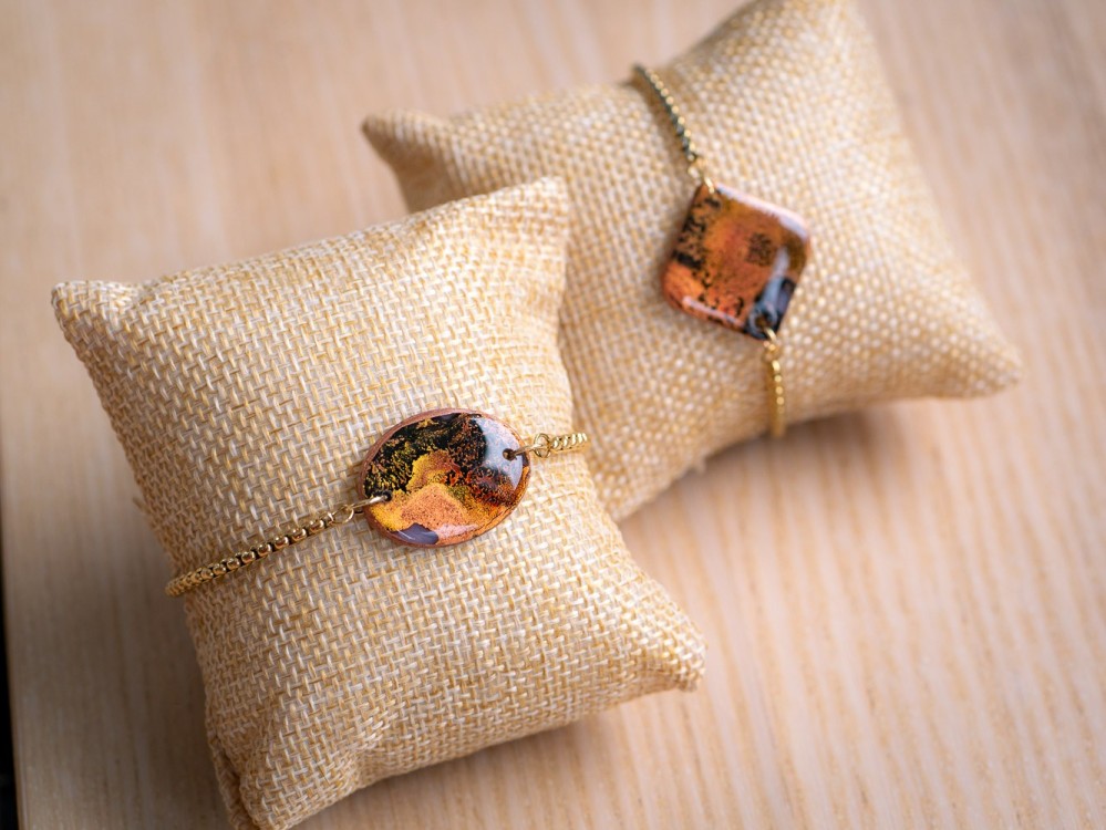 Bracelet oval Ambre - Miladora Créations