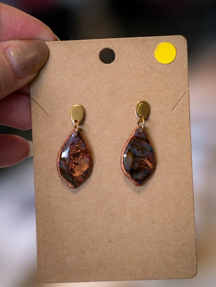 Boucles d'oreilles Gouttes Ambre - Miladora Créations