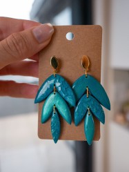 Boucles d'oreilles Canopée Mixtes - Miladora Créations - Bijoux en argile polymère et acier inoxydable