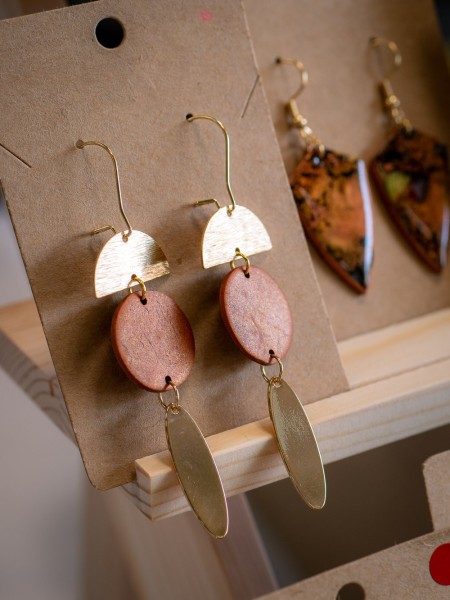 Boucles d'oreilles Fauve - Miladora Créations