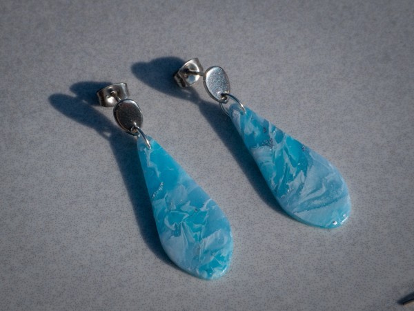 Boucles d'oreilles Précieuses Turquoise - Miladora Créations