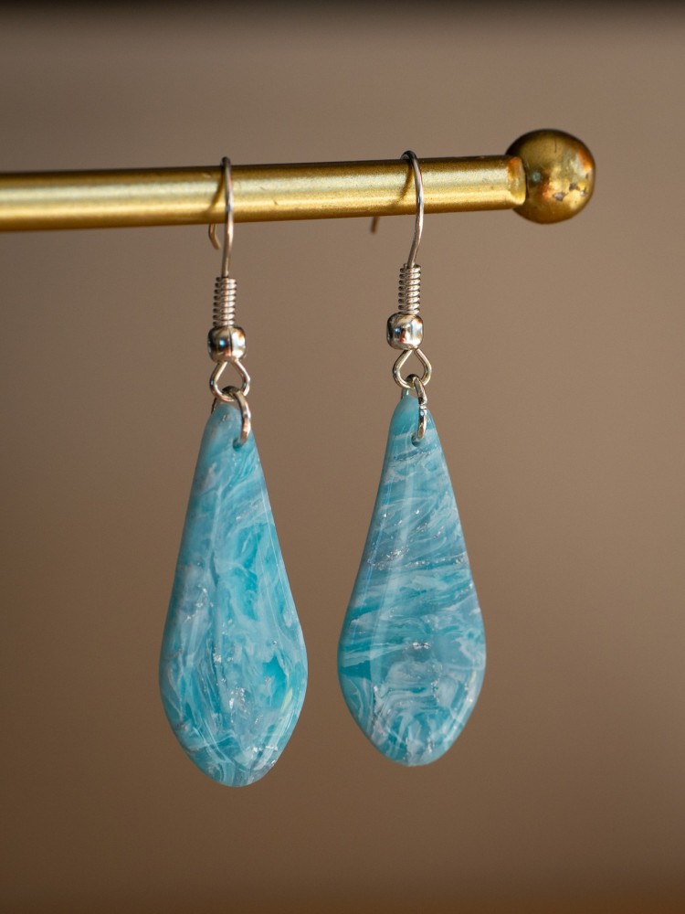 Boucles d'oreilles Précieuses Turquoise - Miladora Créations