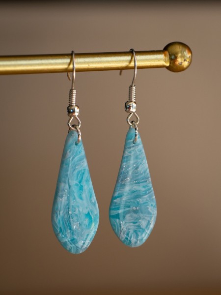 Boucles d'oreilles Précieuses Turquoise - Miladora Créations