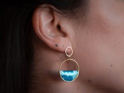 Boucles d'oreilles Lili Vert - Miladora Créations