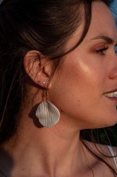 Boucles d'oreilles Chypre Crochet - Miladora Créations - Bijoux en argile polymère et acier inoxydable