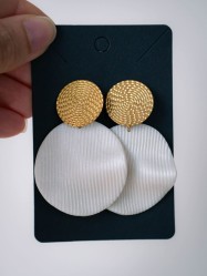 Boucles d'oreilles Chypre Osier - Miladora Créations - Bijoux en argile polymère et acier inoxydable