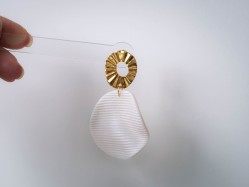 Boucles d'oreilles Chypre Drappées - Miladora Créations - Bijoux en argile polymère et acier inoxydable