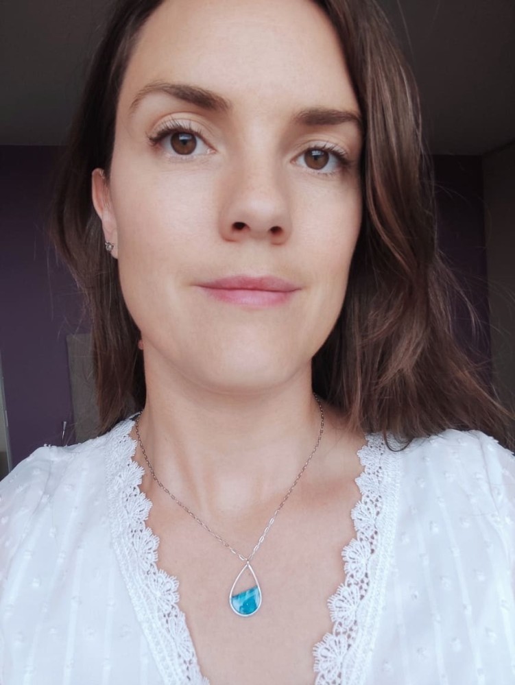 Collier Louise Bleu et Argent - Miladora Créations