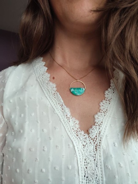 Collier Lili Vert - Miladora Créations