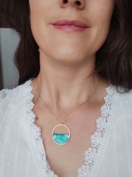 Collier Lili Vert - Miladora Créations