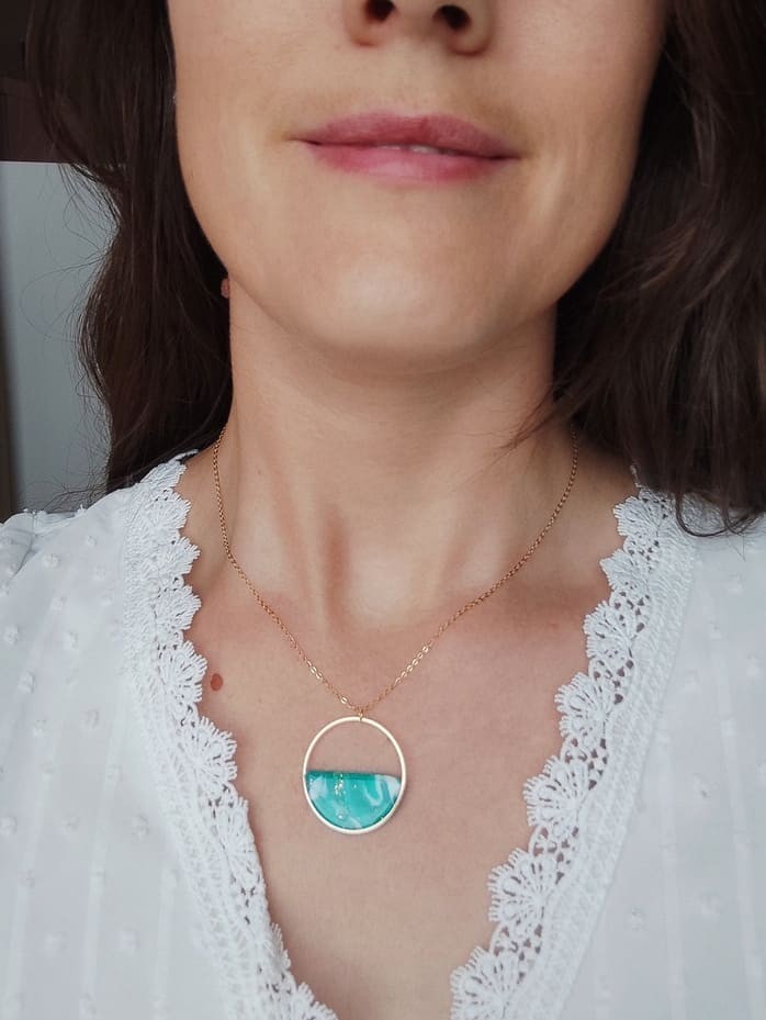 Collier Lili Vert - Miladora Créations