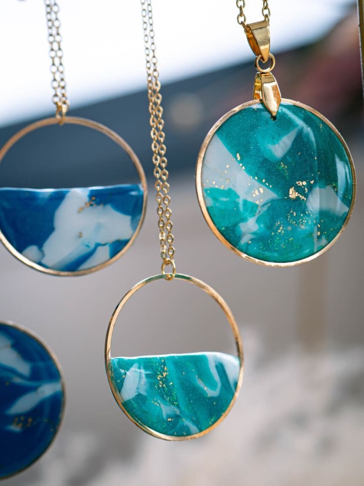Collier Lili Vert - Miladora Créations