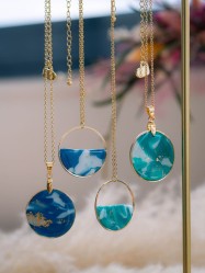 Collier Lili Vert - Miladora Créations