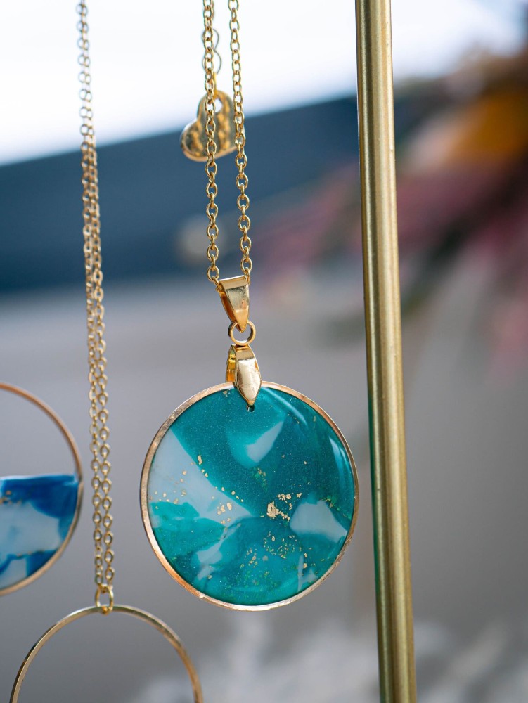 Collier Lola vert - Miladora Créations