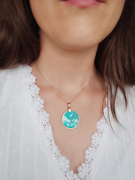 Collier Lola vert - Miladora Créations