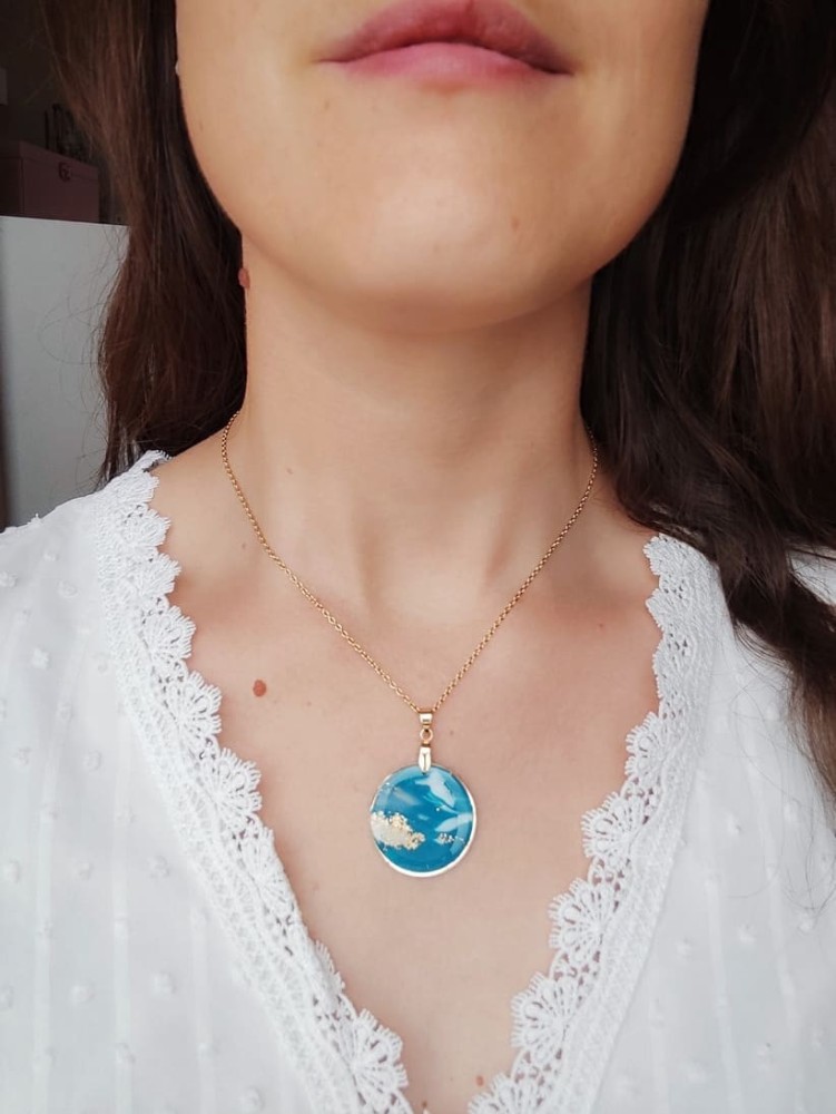 Collier Lola bleu - Miladora Créations