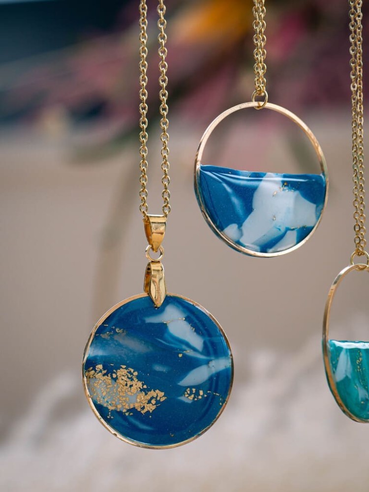 Collier Lola bleu - Miladora Créations