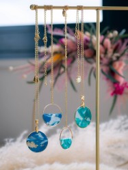Collier Lola bleu - Miladora Créations