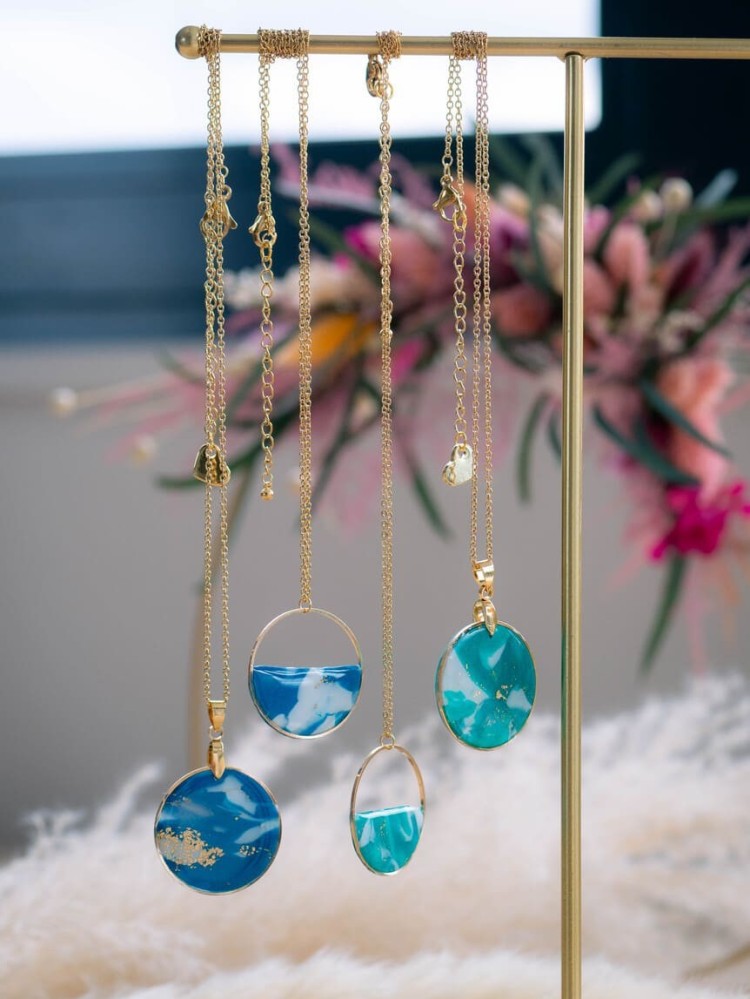 Collier Lola bleu - Miladora Créations