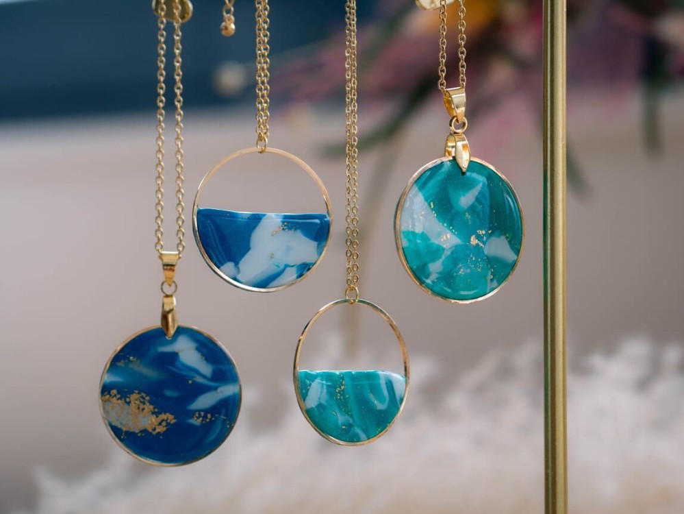 Collier Lola bleu - Miladora Créations