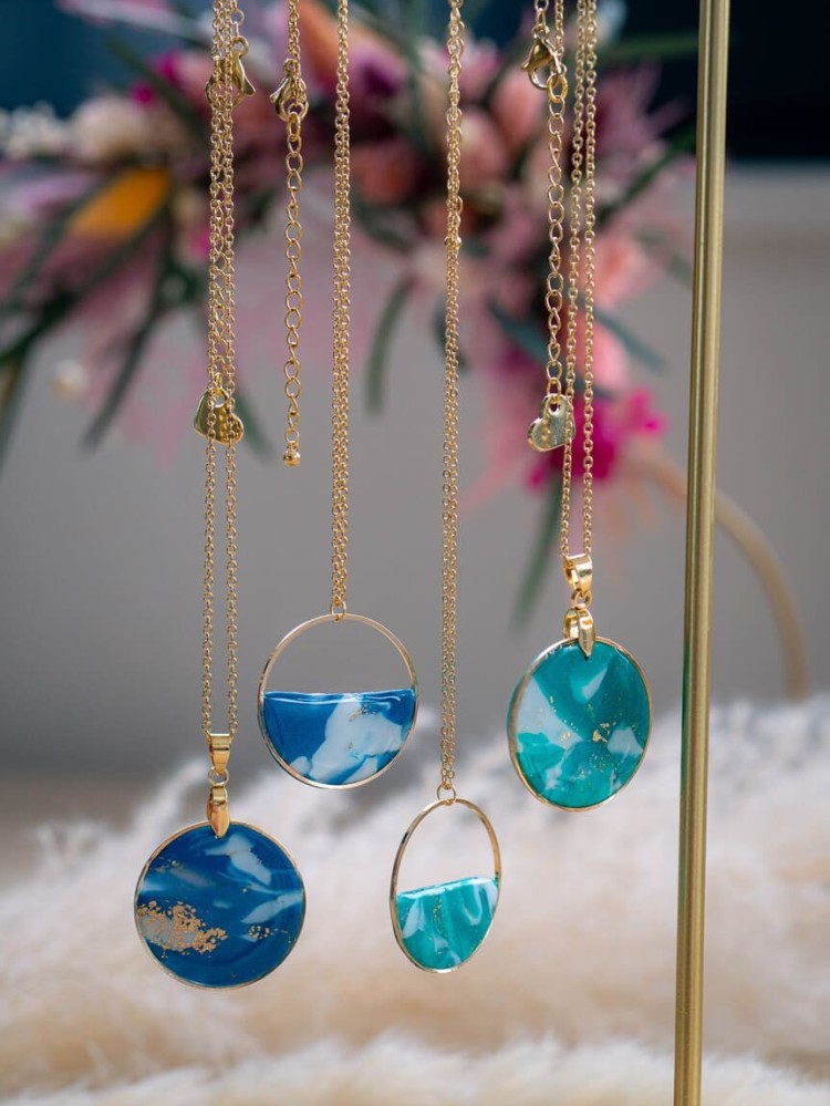 Collier Lili Bleu - Miladora Créations