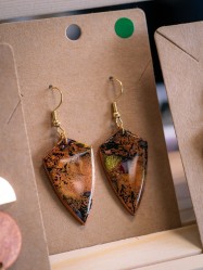 Boucles d'oreilles Dent Ambre - Miladora Créations