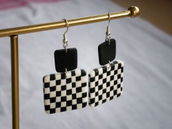 Boucles d'oreilles Le Jeu de la Dame - Miladora Créations