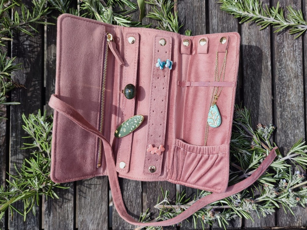 Pochette à bijoux de voyage - Miladora Créations