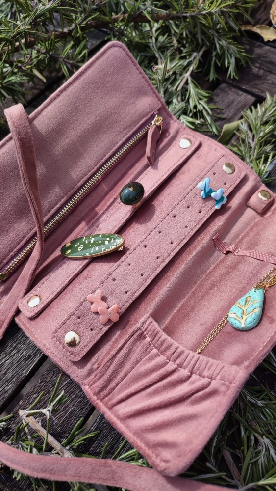 Pochette à bijoux de voyage - Miladora Créations