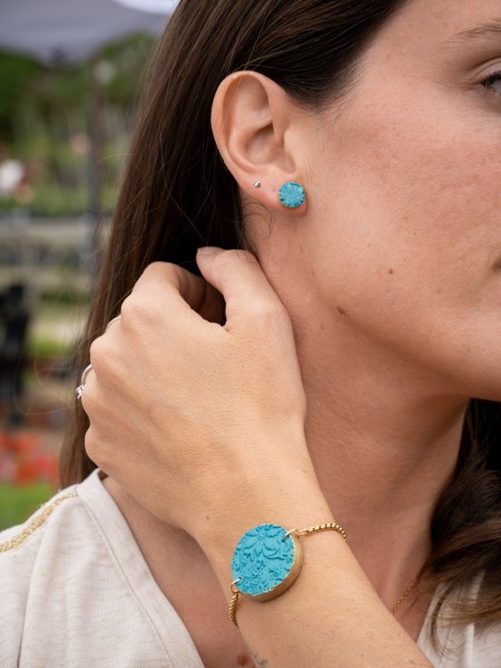 Bracelet règlable Canopée - Miladora Créations - Bijoux en argile polymère et acier inoxydable