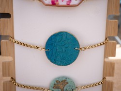 Bracelet règlable Canopée - Miladora Créations - Bijoux en argile polymère et acier inoxydable