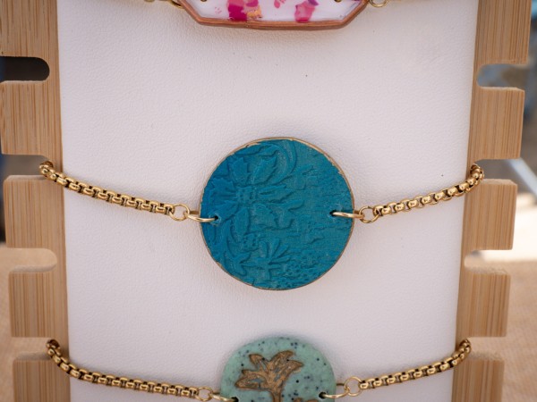 Bracelet règlable Canopée - Miladora Créations - Bijoux en argile polymère et acier inoxydable