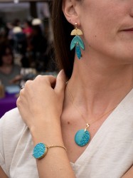 Bracelet règlable Canopée - Miladora Créations - Bijoux en argile polymère et acier inoxydable