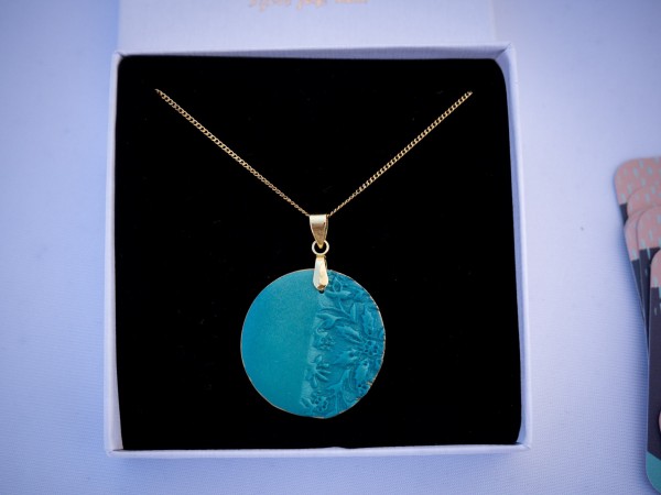 Collier règlable Canopée - Miladora Créations - Bijoux en argile polymère et acier inoxydable