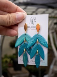 Boucles d'oreilles Canopée Mixtes - Miladora Créations - Bijoux en argile polymère et acier inoxydable