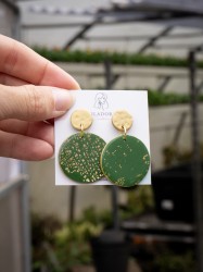 Boucles d'oreilles Pilea Jardin d'automne - Miladora Créations