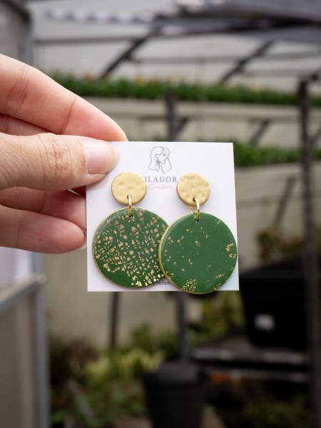 Boucles d'oreilles Pilea Jardin d'automne - Miladora Créations