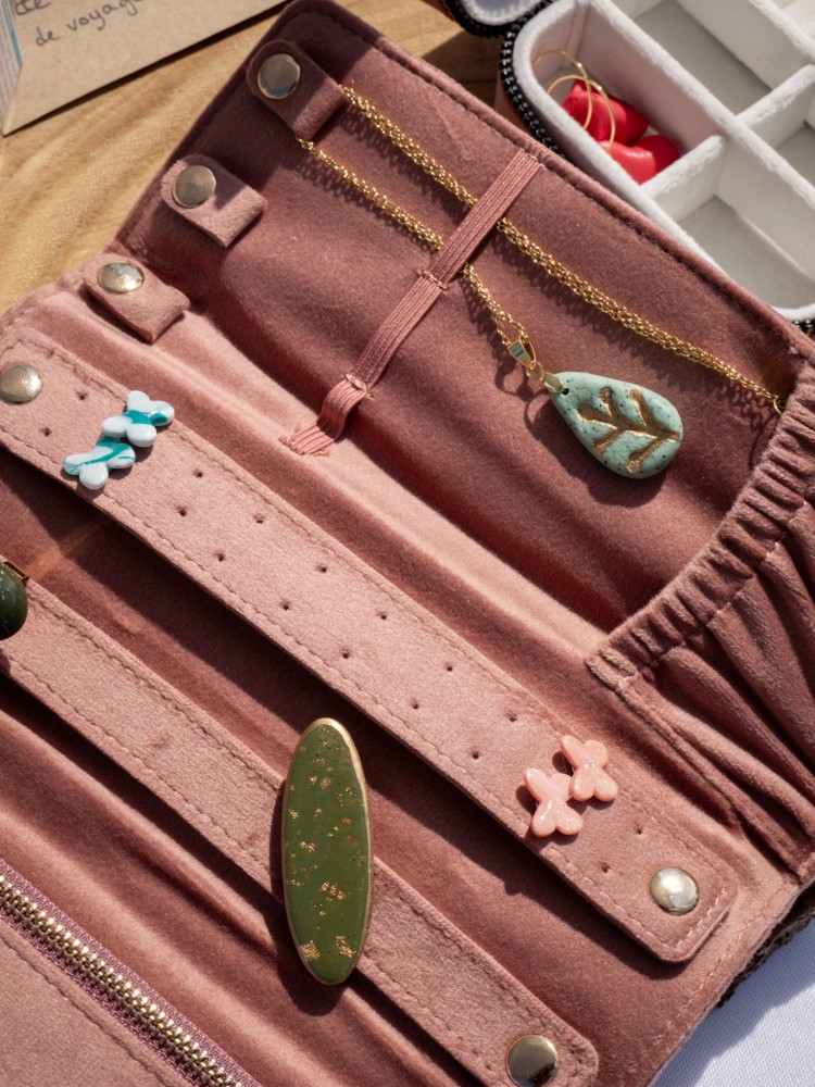 Pochette à bijoux de voyage - Miladora Créations