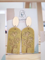 Boucles d'oreilles Granit jaune - Miladora Créations