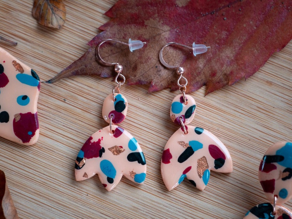 Boucles d'oreilles Terrazzo - Miladora Créations