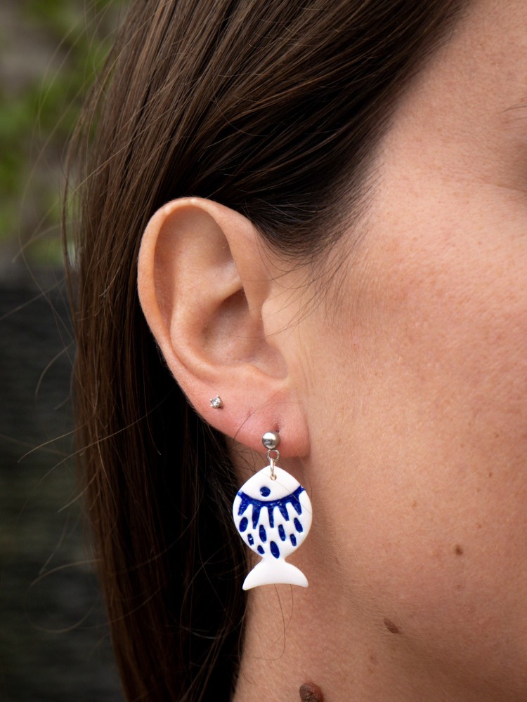 Boucles d'oreilles poissons d'avril - Miladora Créations