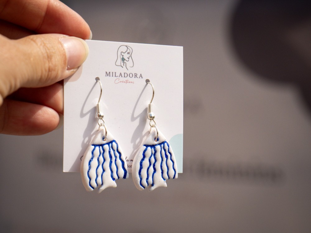 Boucles d'oreilles poissons d'avril - Miladora Créations