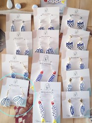 Boucles d'oreilles poissons d'avril - Miladora Créations