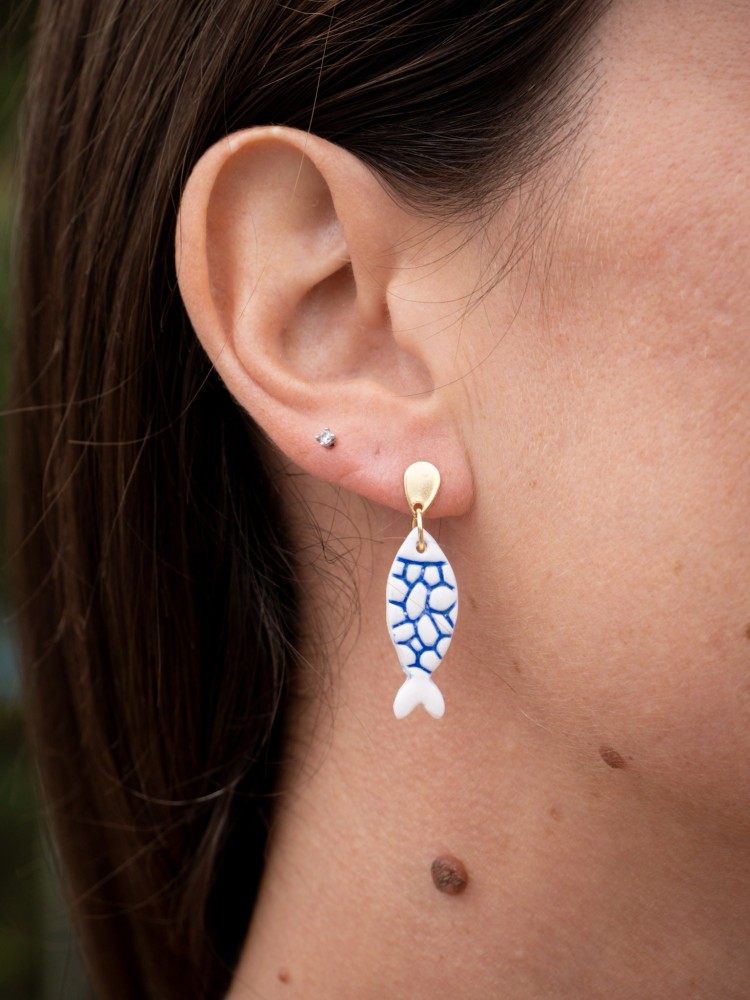 Boucles d'oreilles poissons d'avril - Miladora Créations