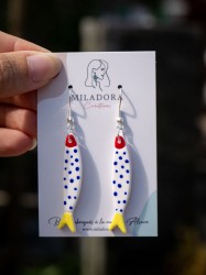Boucles d'oreilles poissons d'avril - Miladora Créations