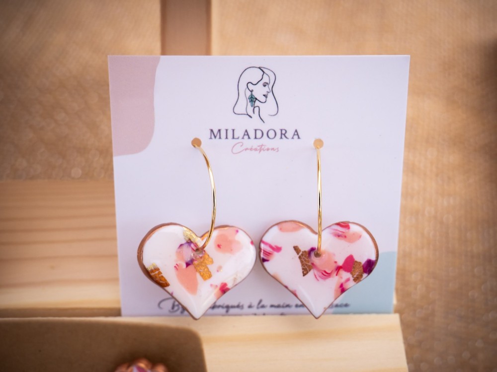 Boucles d'oreilles fête des mères - Miladora Créations