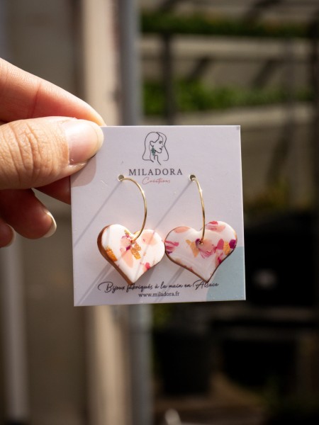 Boucles d'oreilles fête des mères - Miladora Créations